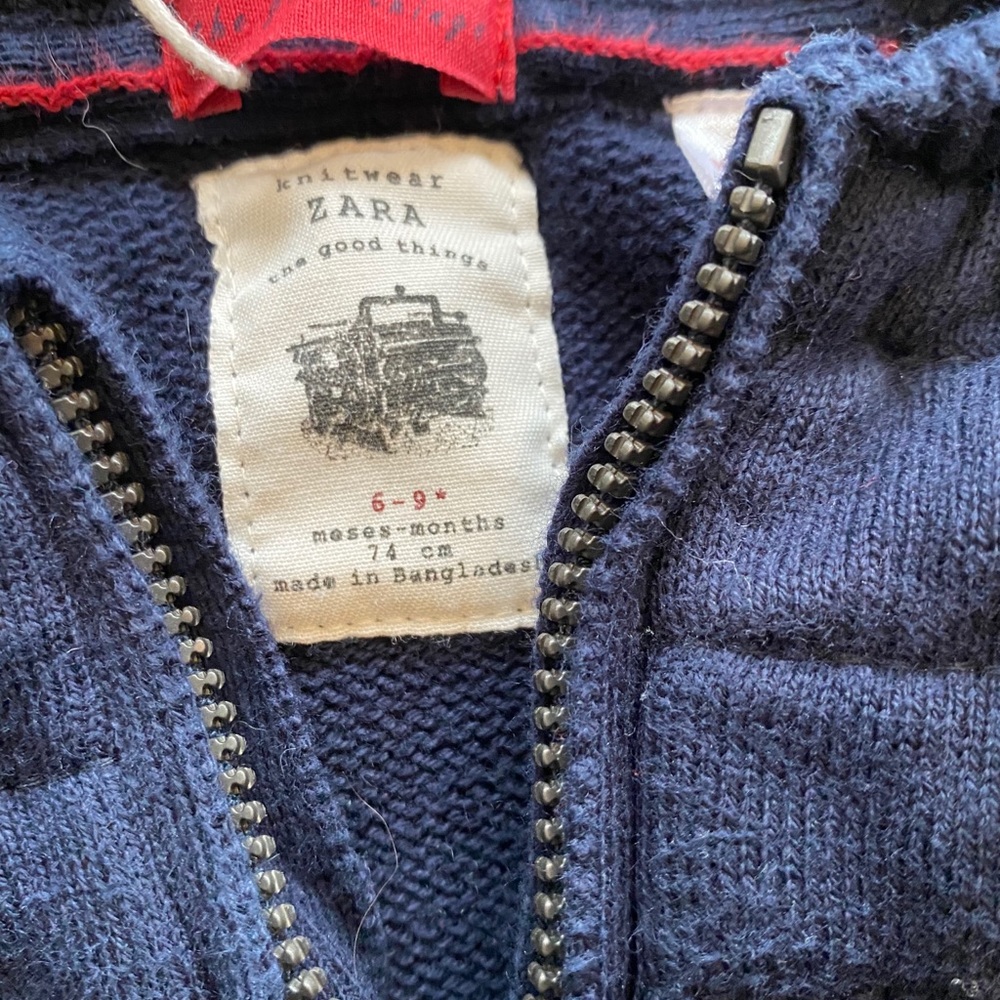 Zara Zip Up Knit Sweater - Picture 2 of 3